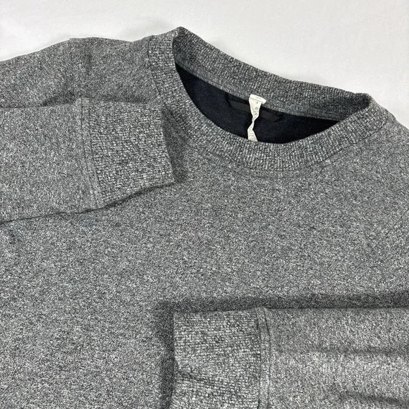 Lululemon Crewneck Pullover Sweater Womens Size 4 Heather Gray Gym Workout - Picture 1 of 9